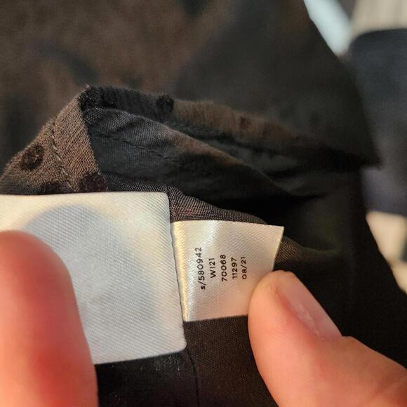 LOFT Black Polka Dot Dress with Sheer Sleeves- Size 00 Petite NWT - Picture 5 of 9